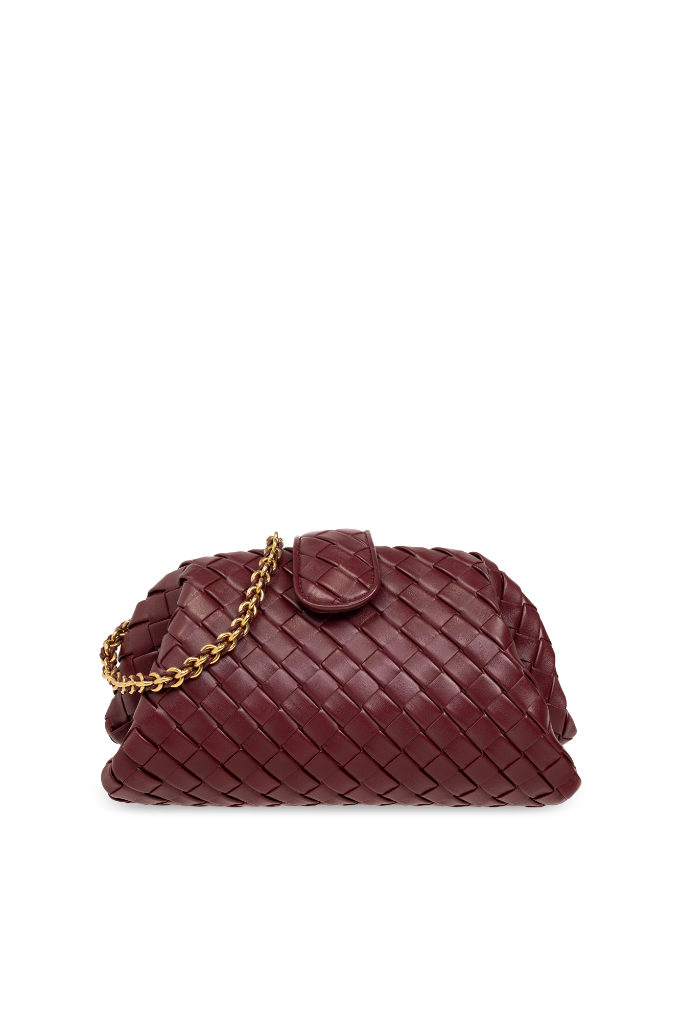Burgundy 'The Lauren 1980 Small' shoulder bag Bottega Veneta